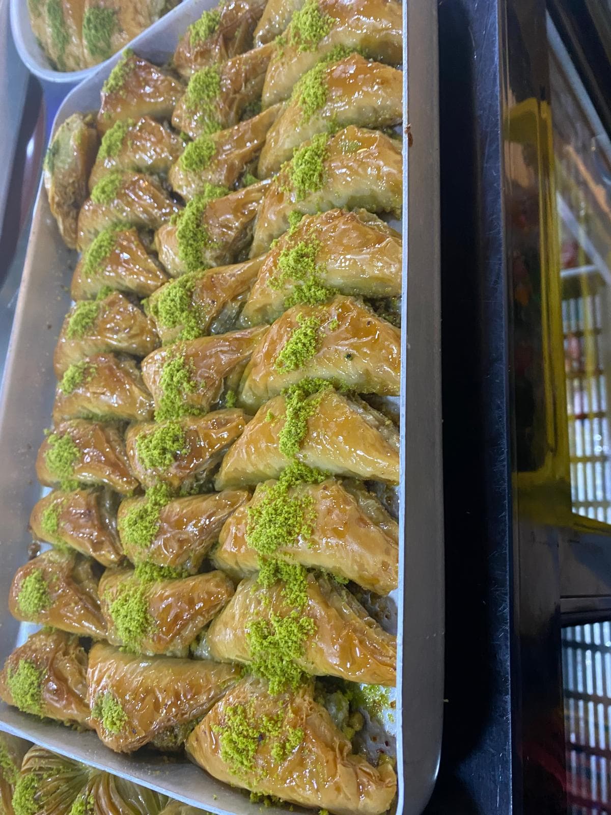 Baklava tepsisi, fıstıklı